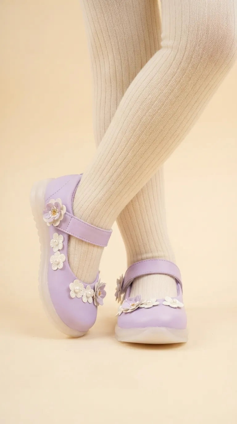 Girls Purple Casual Pumps KD8293