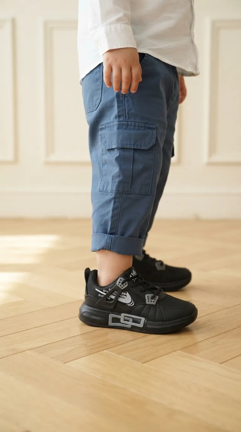 Boys Black Casual Jogger KD8308