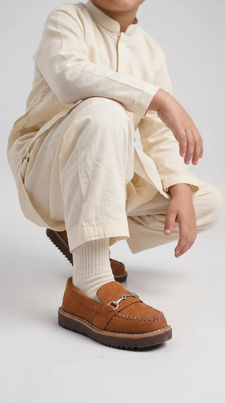 Boys Mustard Formal Moccasin KD8319