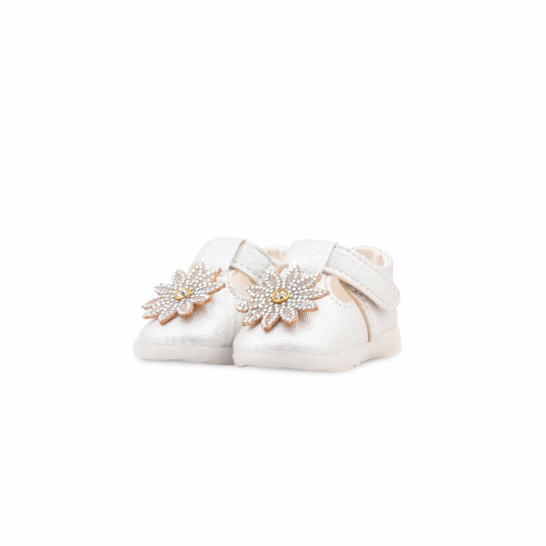 Girls Silver Casual Booties KD8325