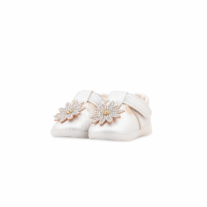 Girls Silver Casual Booties KD8325