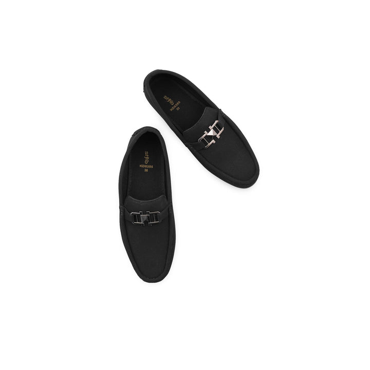 Boys Black Formal Moccasin KD8355