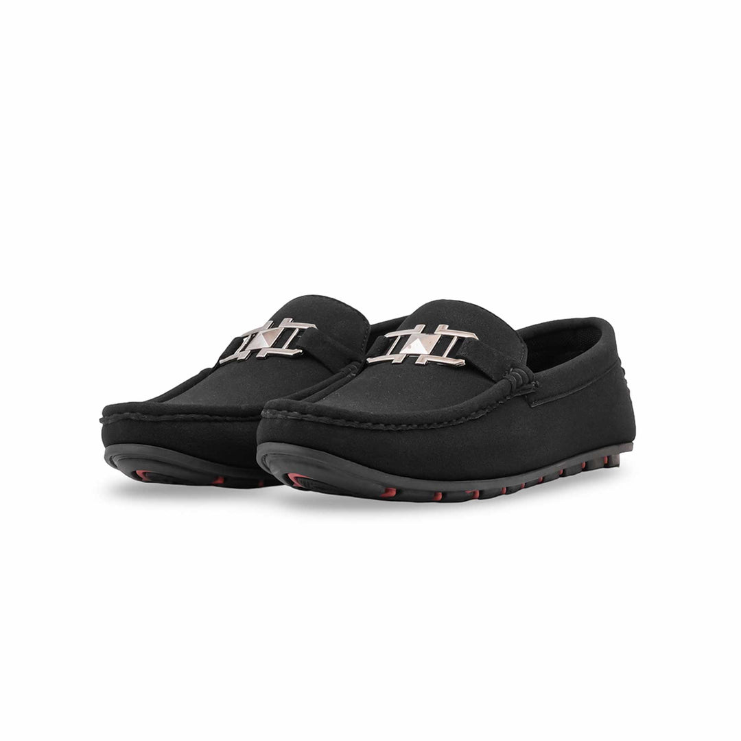 Boys Black Formal Moccasin KD8355