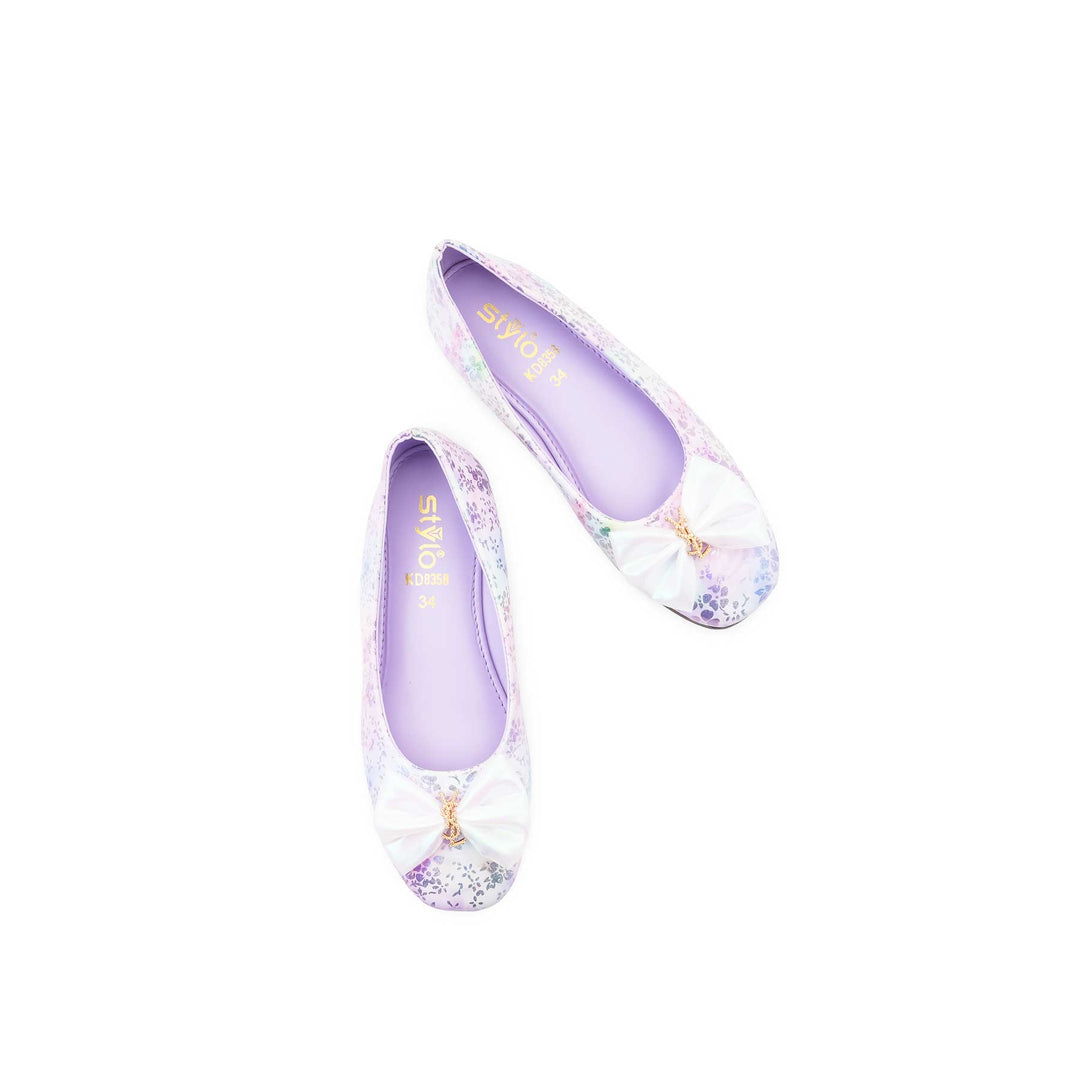 Girls Purple Formal Pumps KD8358