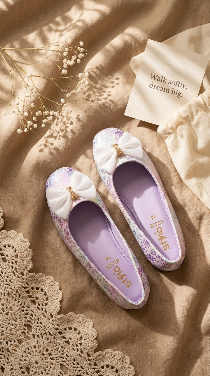 Girls Purple Formal Pumps KD8358