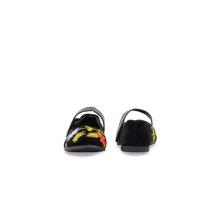 Girls Black Casual Pumps KD8365