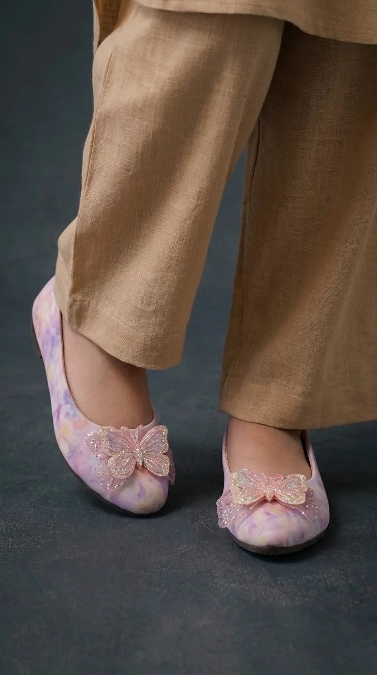 Girls Pink Formal Pumps KD8376