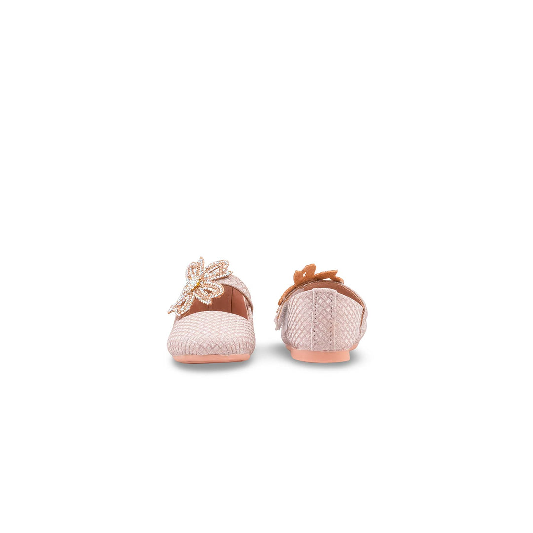 Girls Champagne Fancy Pumps KD8380
