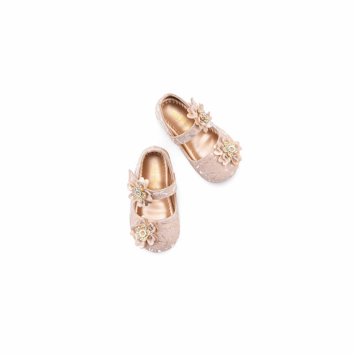 Girls Golden Fancy Pumps KD8381