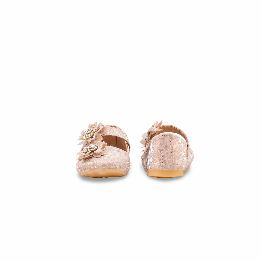 Girls Golden Fancy Pumps KD8381