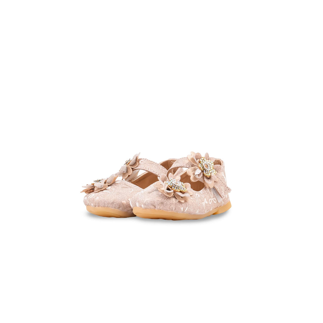 Girls Golden Fancy Pumps KD8381