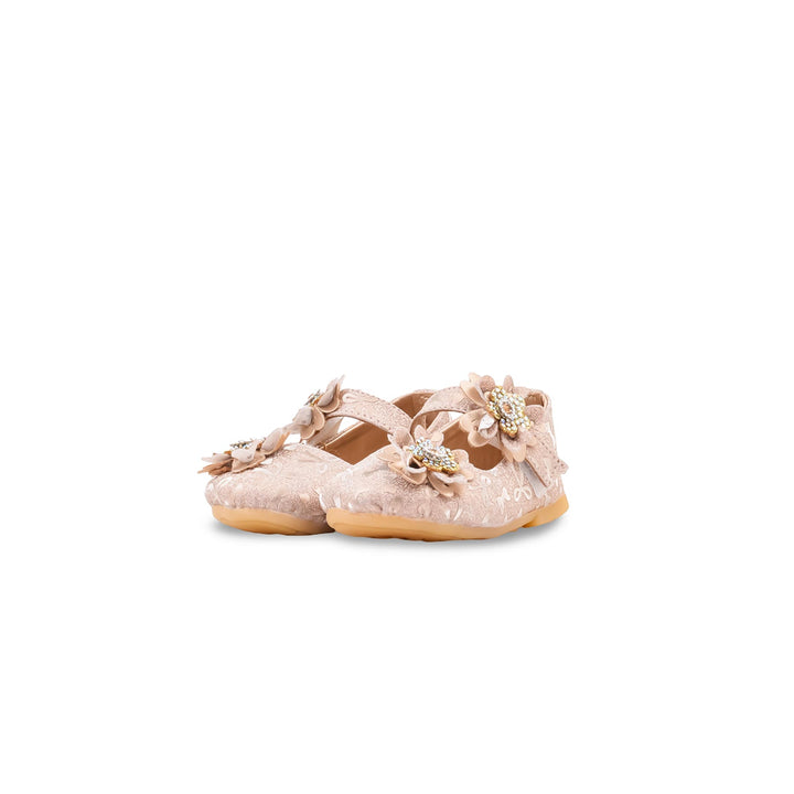 Girls Golden Fancy Pumps KD8381