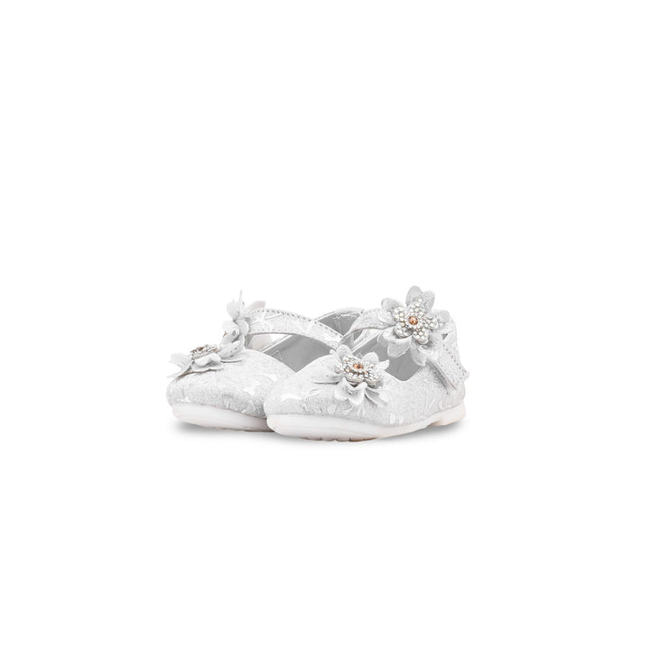 Girls Silver Fancy Pumps KD8381