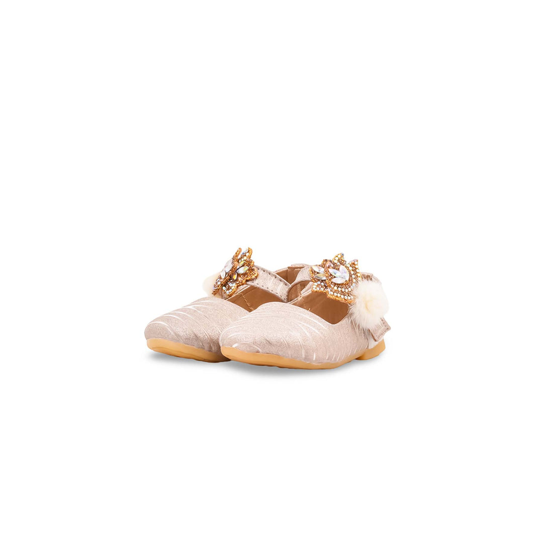Girls Golden Fancy Pumps KD8382