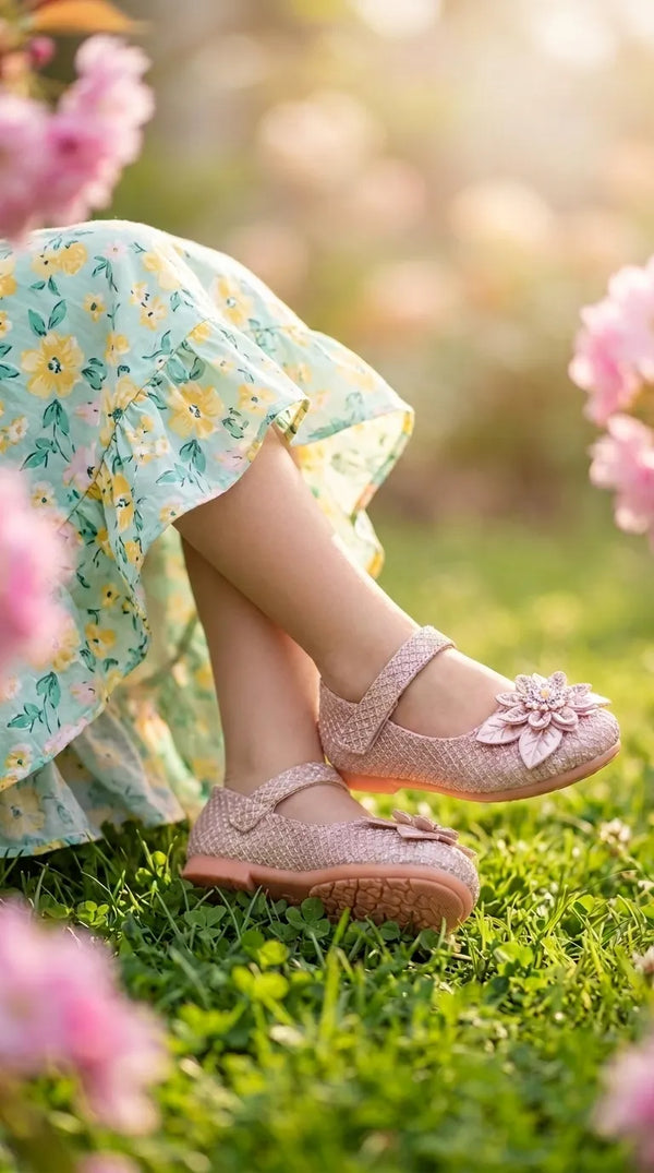 Girls Champagne Fancy Pumps KD8385