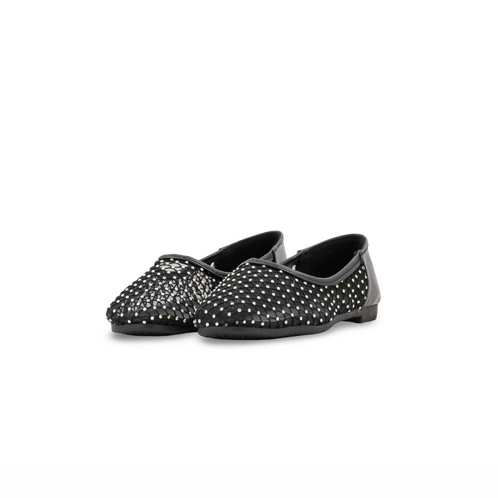 Girls Black Fancy Pumps KD8387