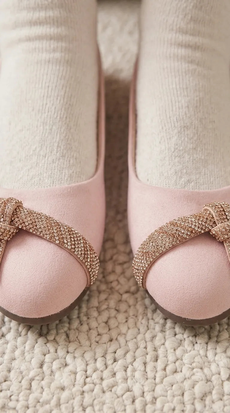 Girls Pink Formal Pumps KD8397