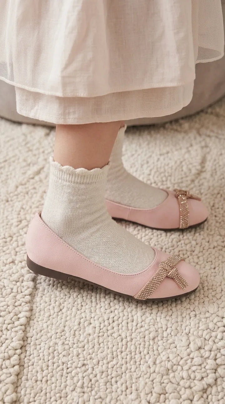 Girls Pink Formal Pumps KD8397