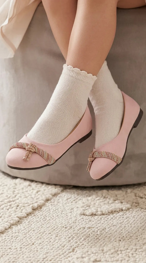 Girls Pink Formal Pumps KD8397