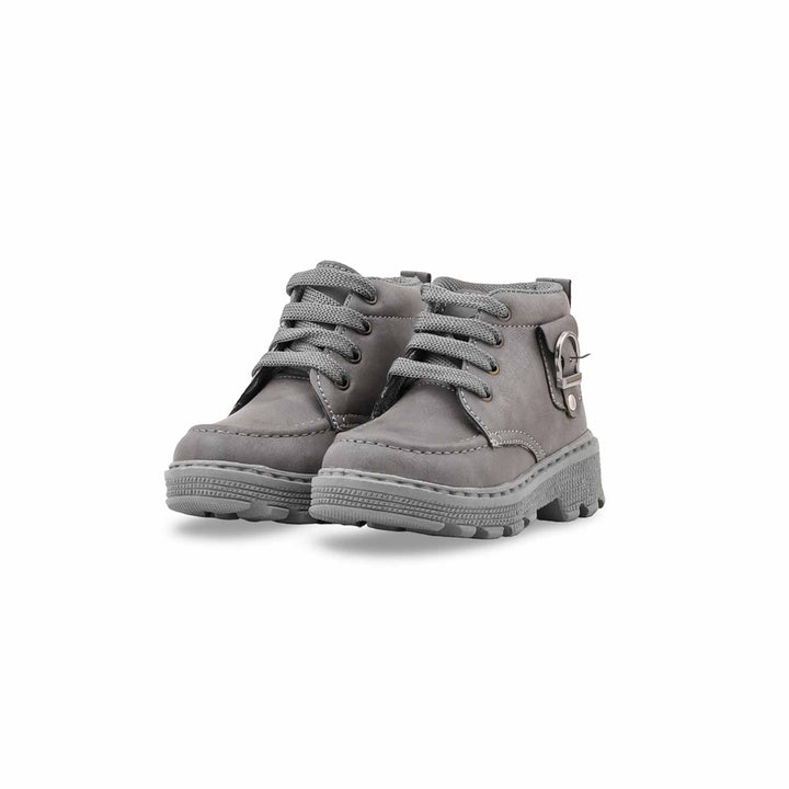 Boys Grey Formal Long Shoes KD8418