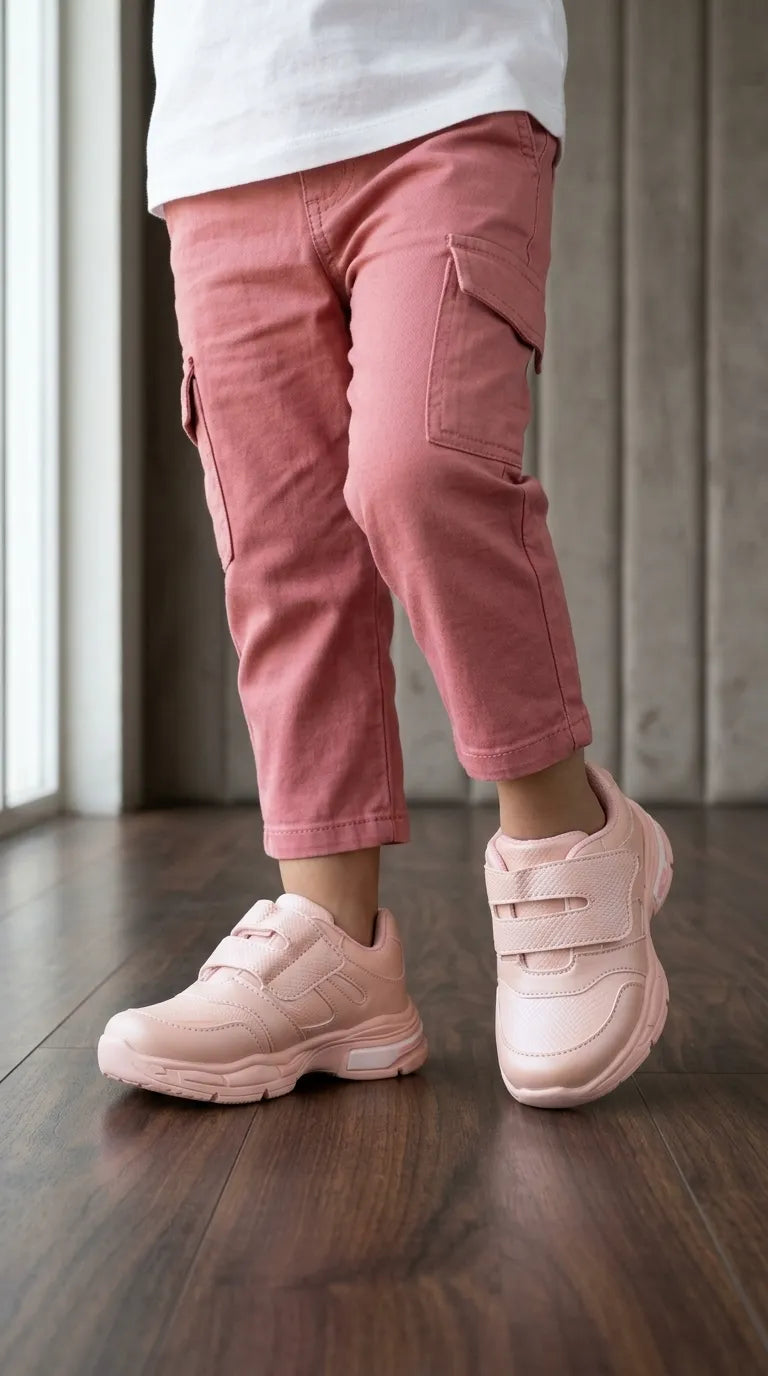 Girls Pink Casual Jogger KD8419