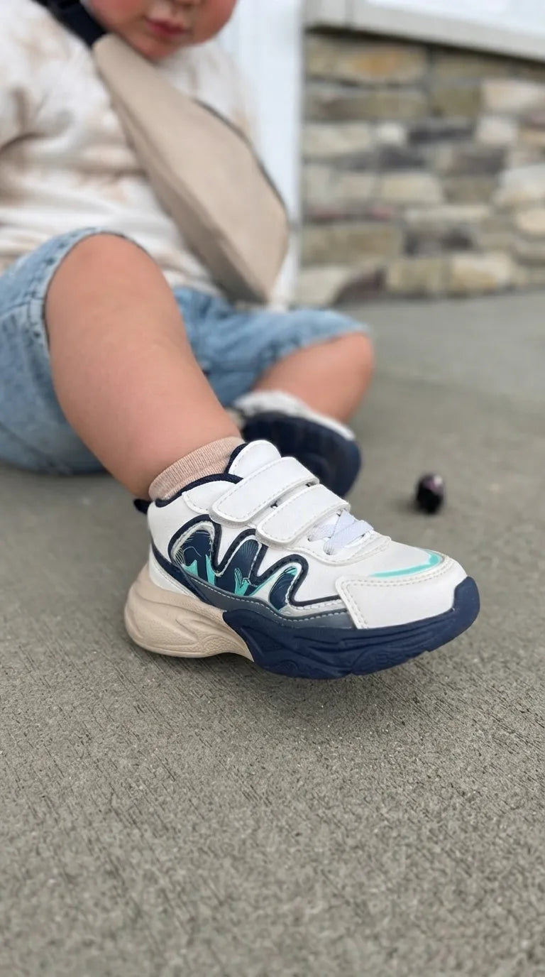Boys White Casual Jogger KD8430