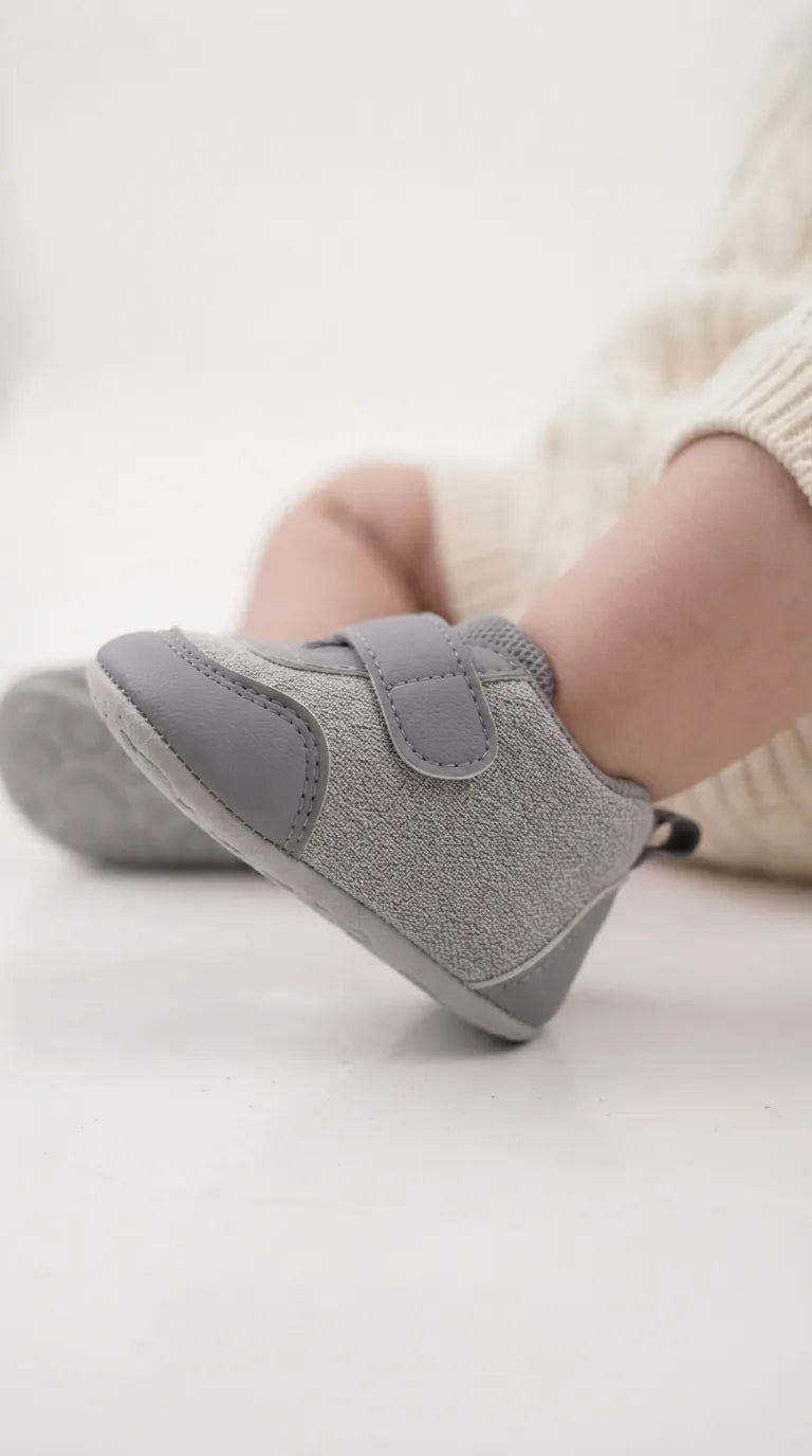 Babies Grey Casual Booties KD8445