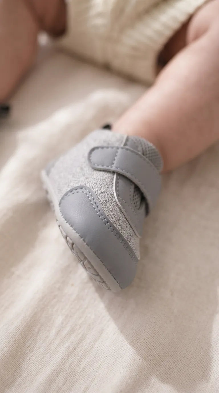Babies Grey Casual Booties KD8445