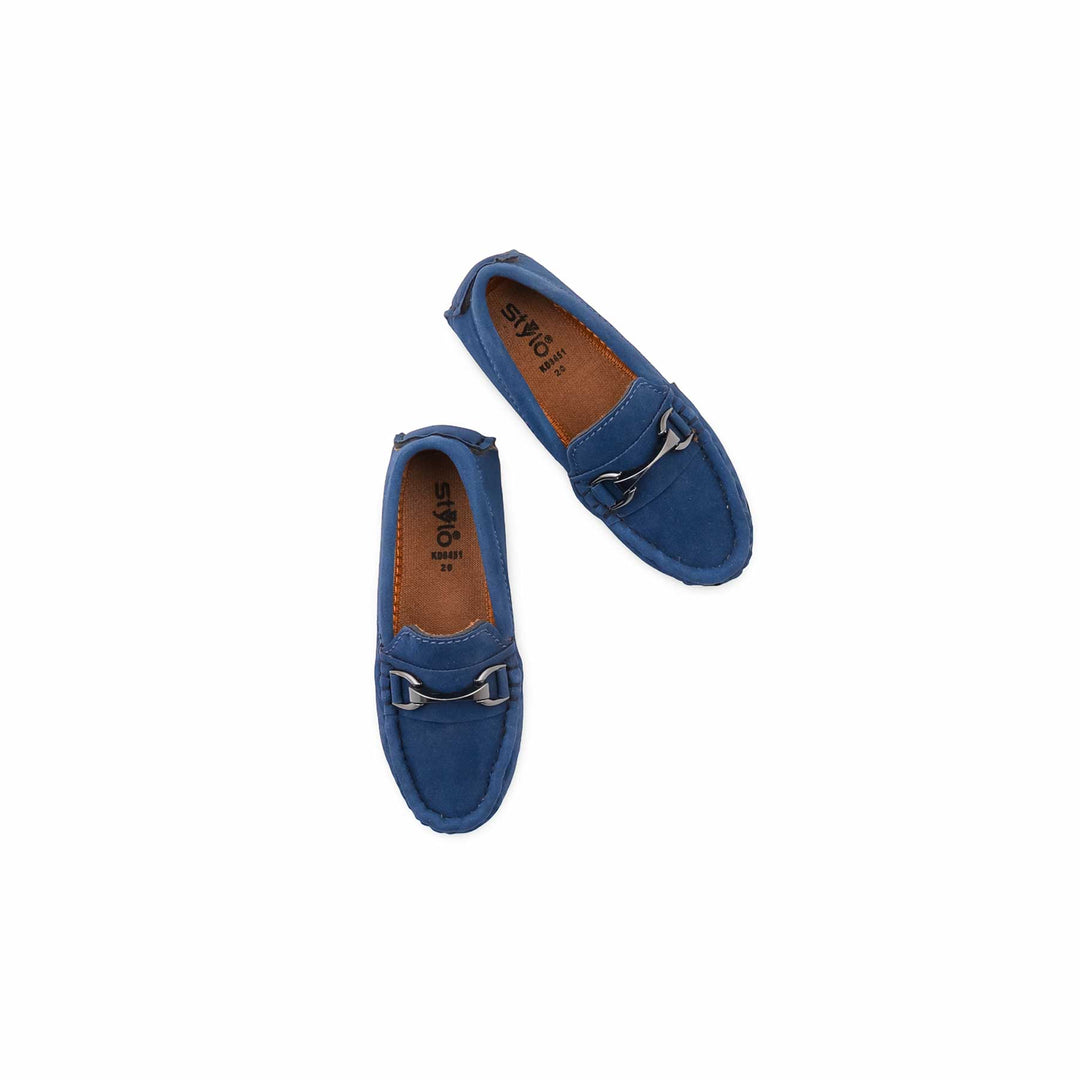 Boys Navy Formal Moccassin KD8451