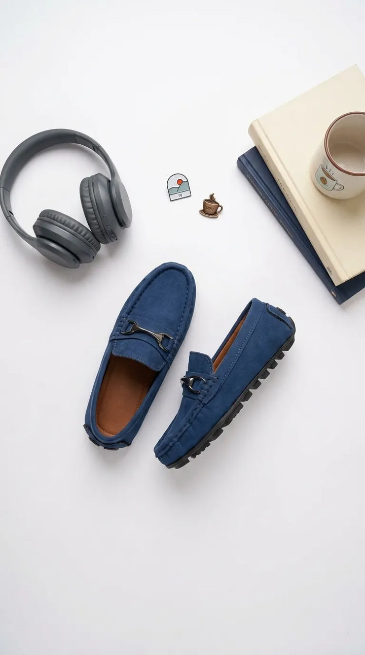 Boys Navy Formal Moccassin KD8451