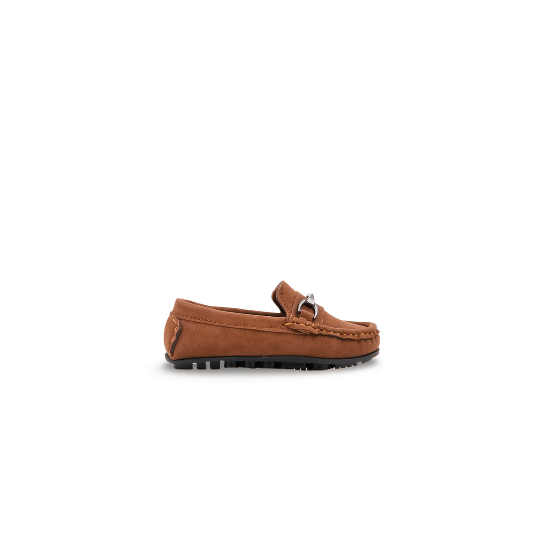 Boys Tan Formal Moccassin KD8451