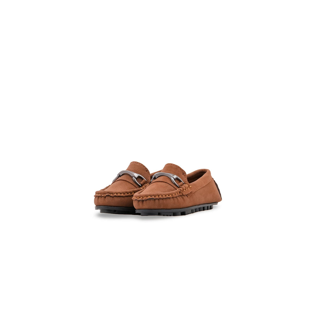 Boys Tan Formal Moccassin KD8451