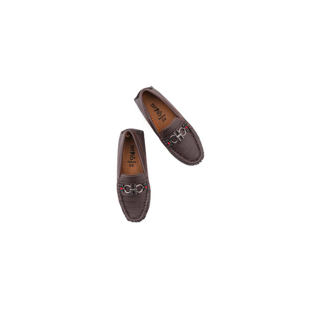 Boys Coffee Formal Moccasin KD8452