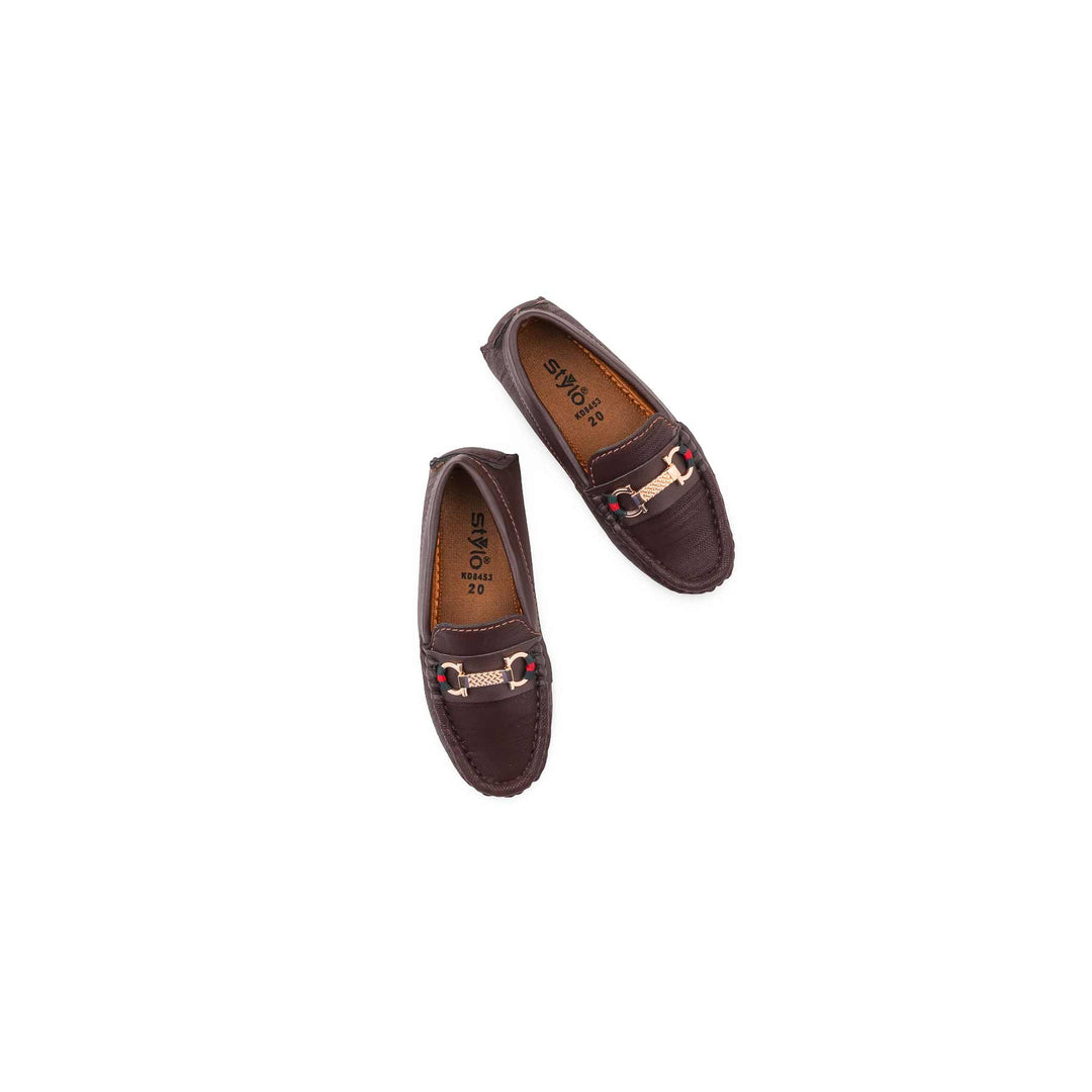 Boys Coffee Formal Moccasin KD8453