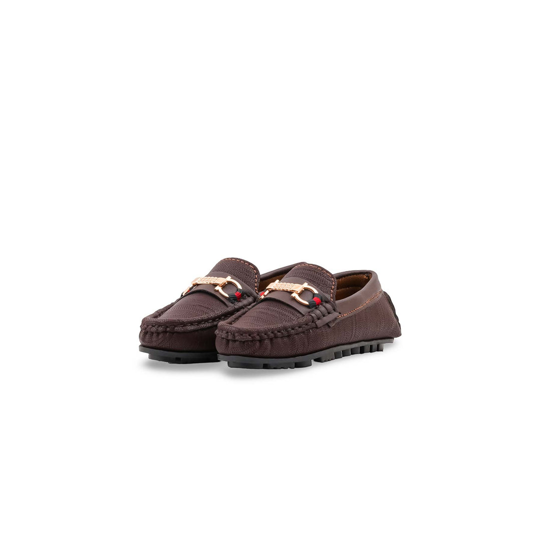 Boys Coffee Formal Moccasin KD8453
