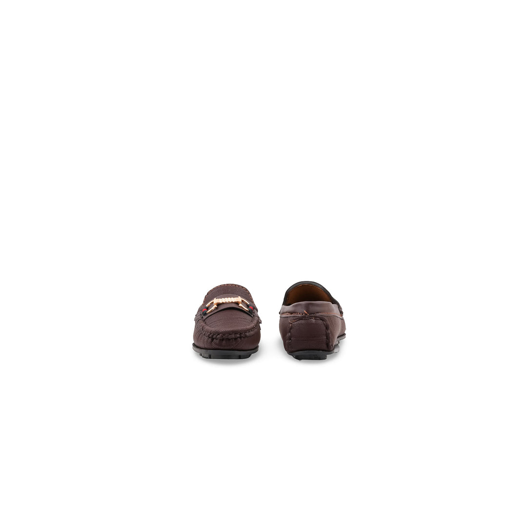 Boys Coffee Formal Moccasin KD8453