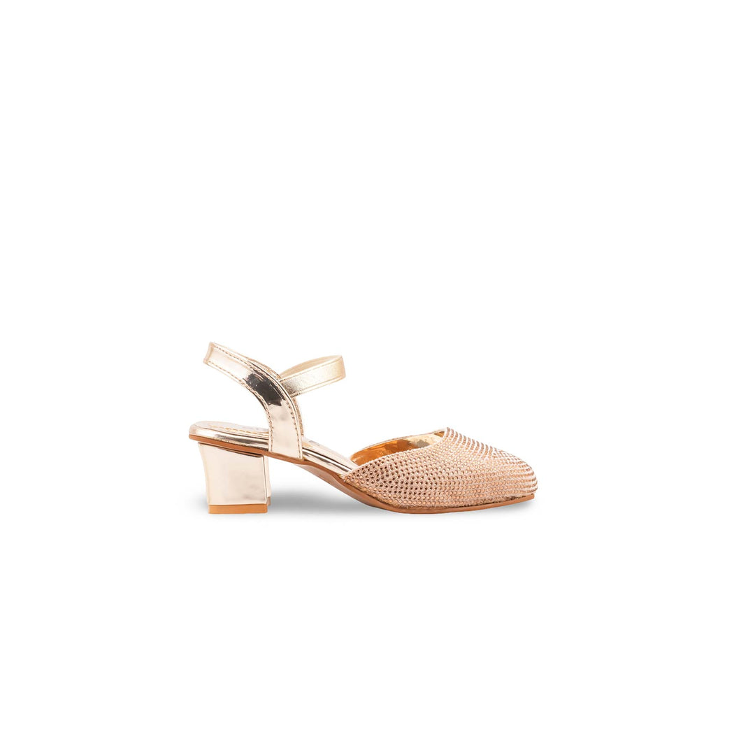 Girls Golden Fancy Court Shoes KD8465
