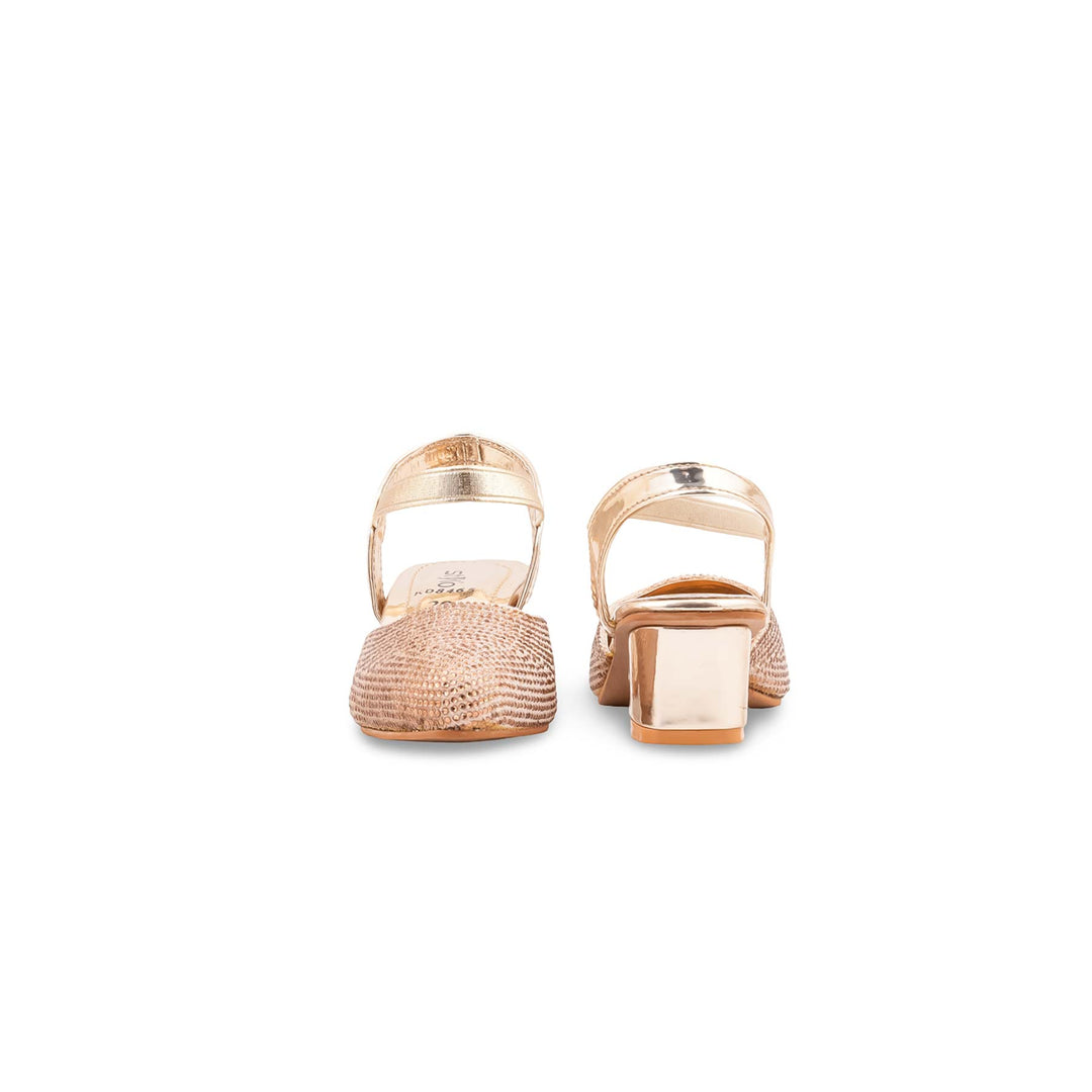 Girls Golden Fancy Court Shoes KD8465