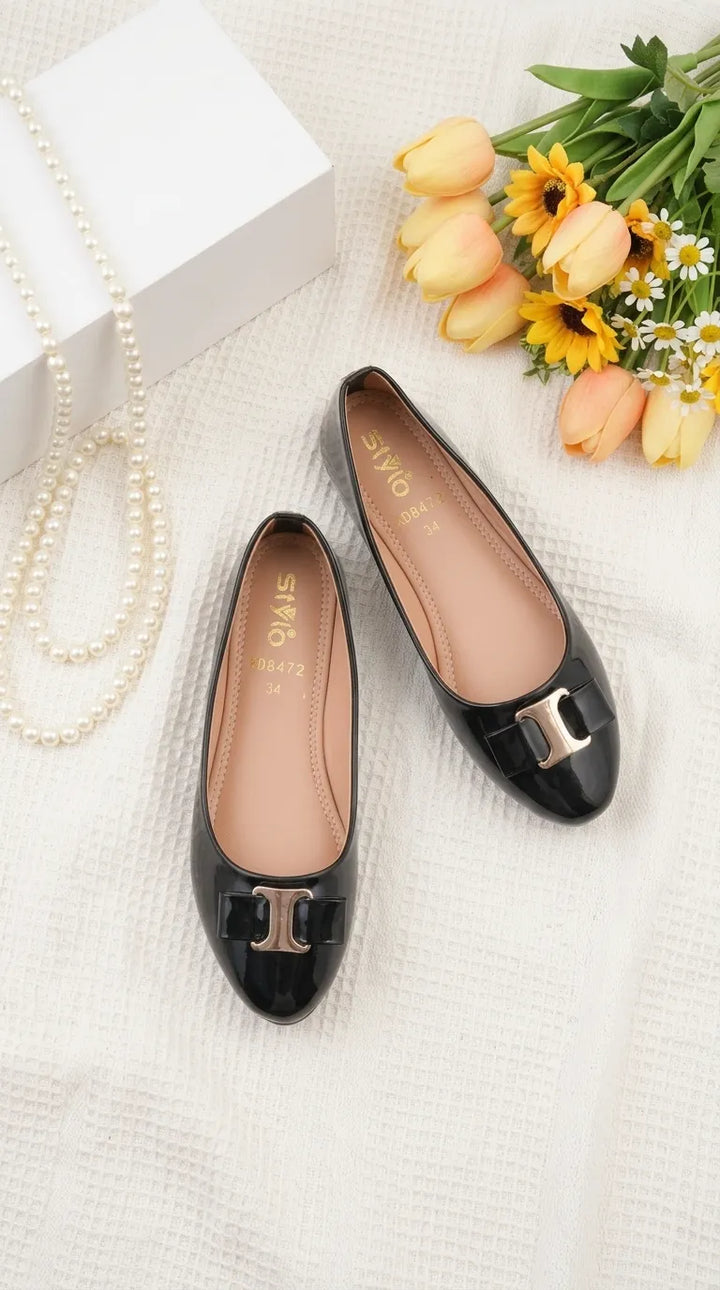 Girls Black Formal Pumps KD8472