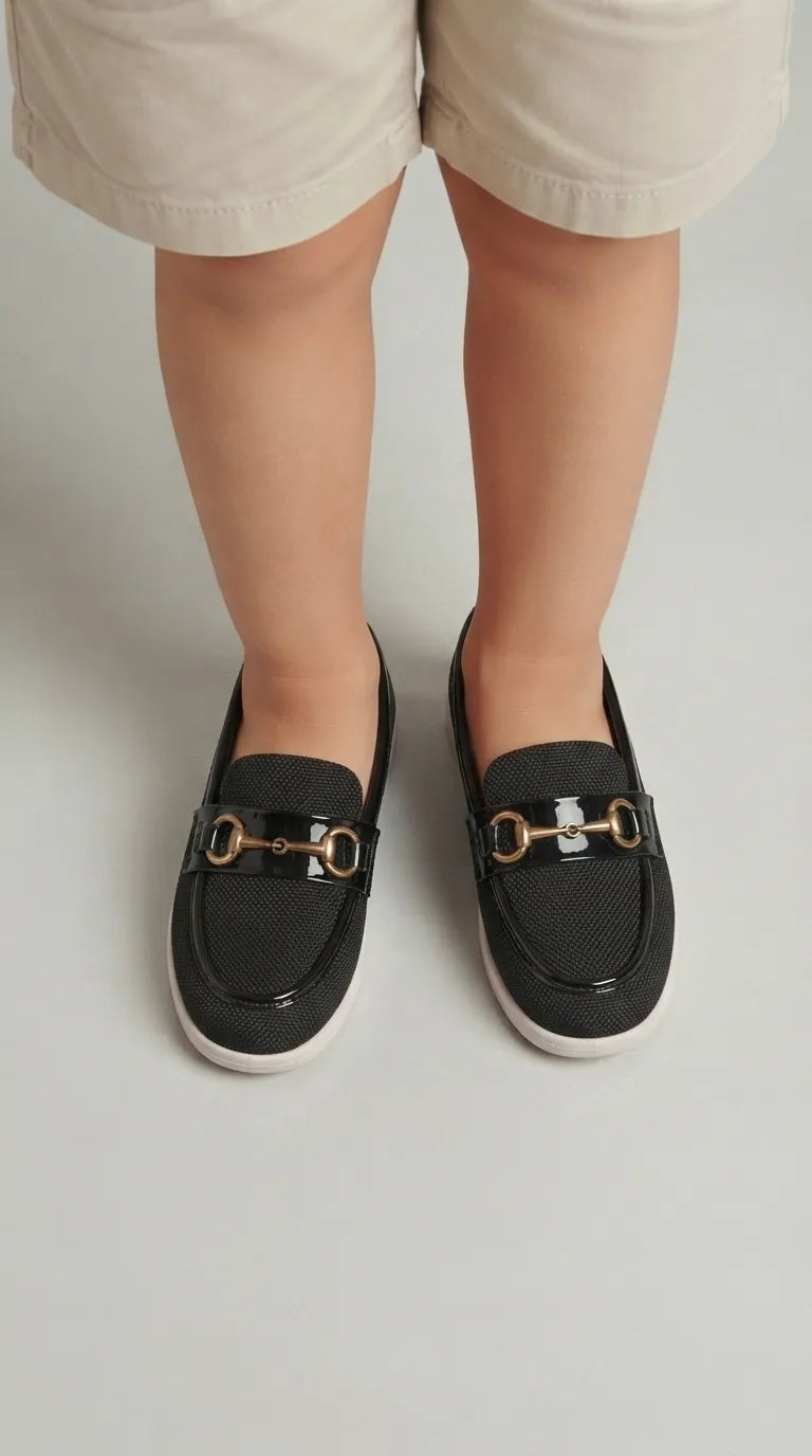 Boys Black Formal Shoes KD8489