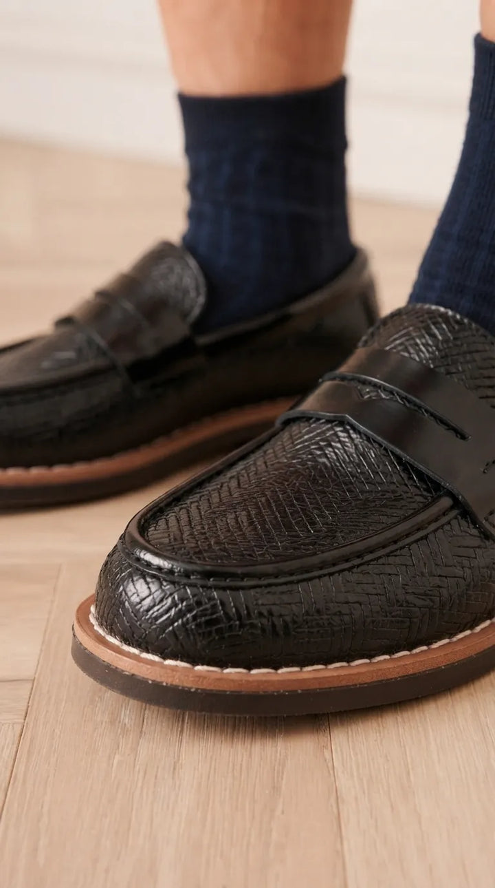 Boys Black Formal Shoes KD8491