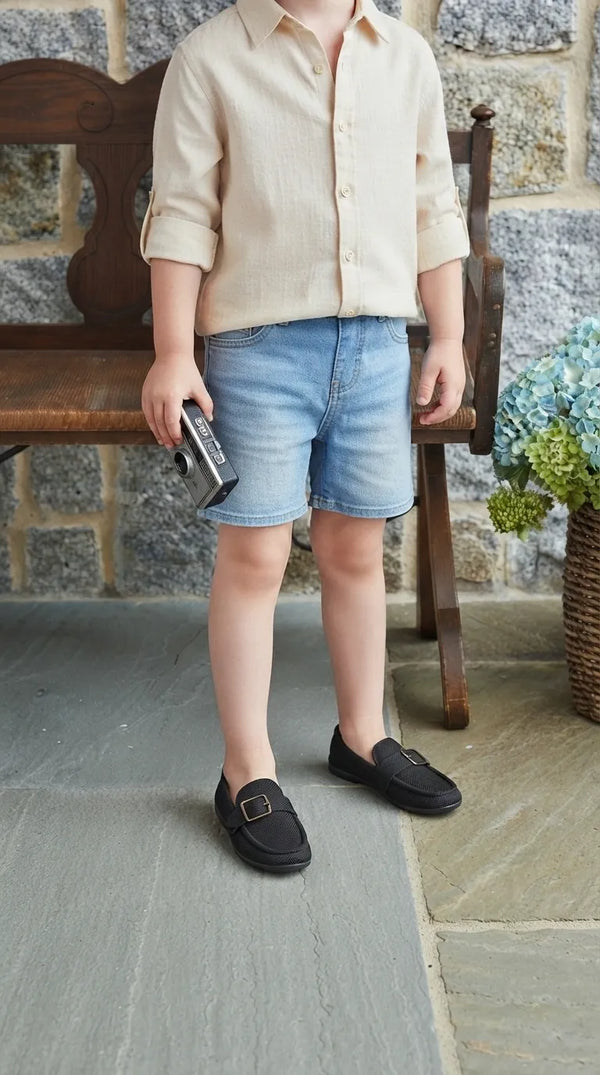 Boys Black Formal Shoes KD8492