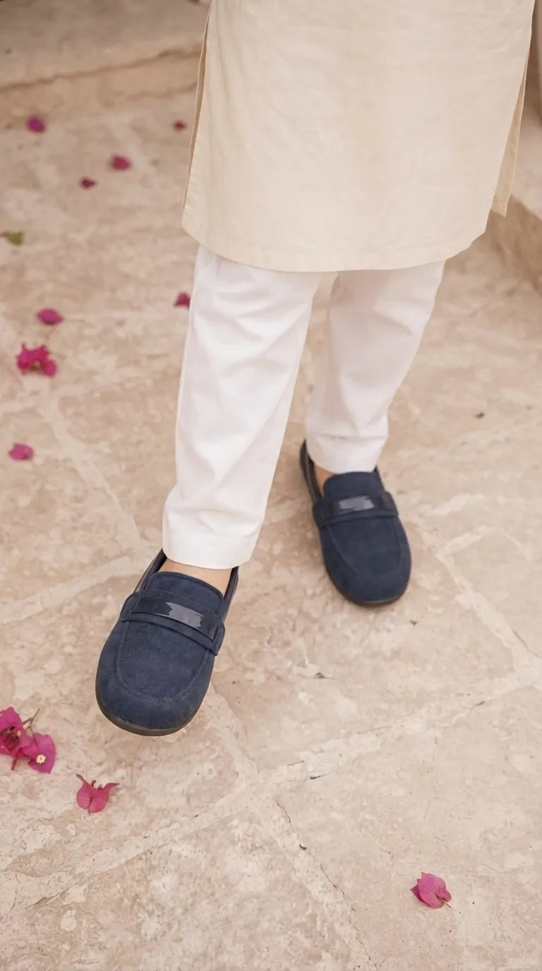 Boys Navy Formal Moccasin KD8497