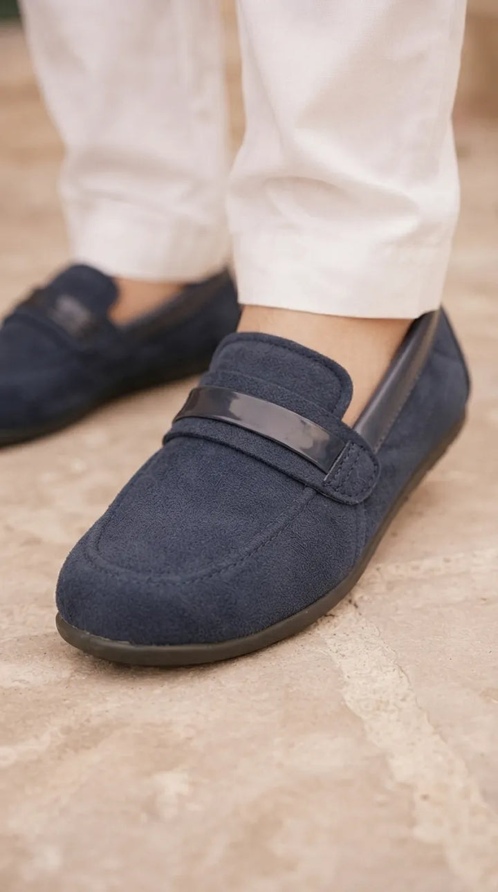 Boys Navy Formal Moccasin KD8497