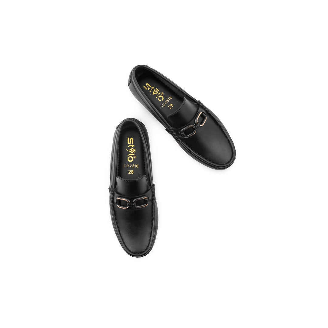 Boys Black Formal Moccasin KD8510
