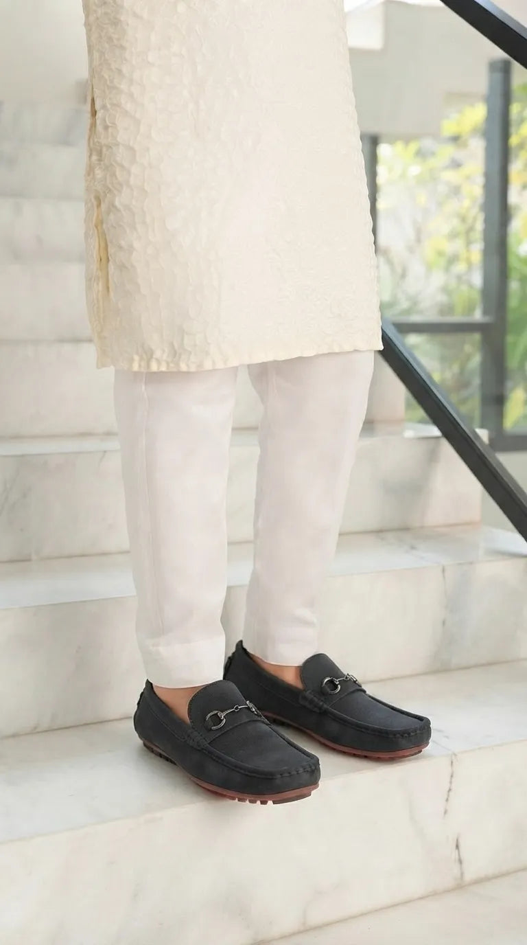 Boys Black Formal Moccasin KD8512
