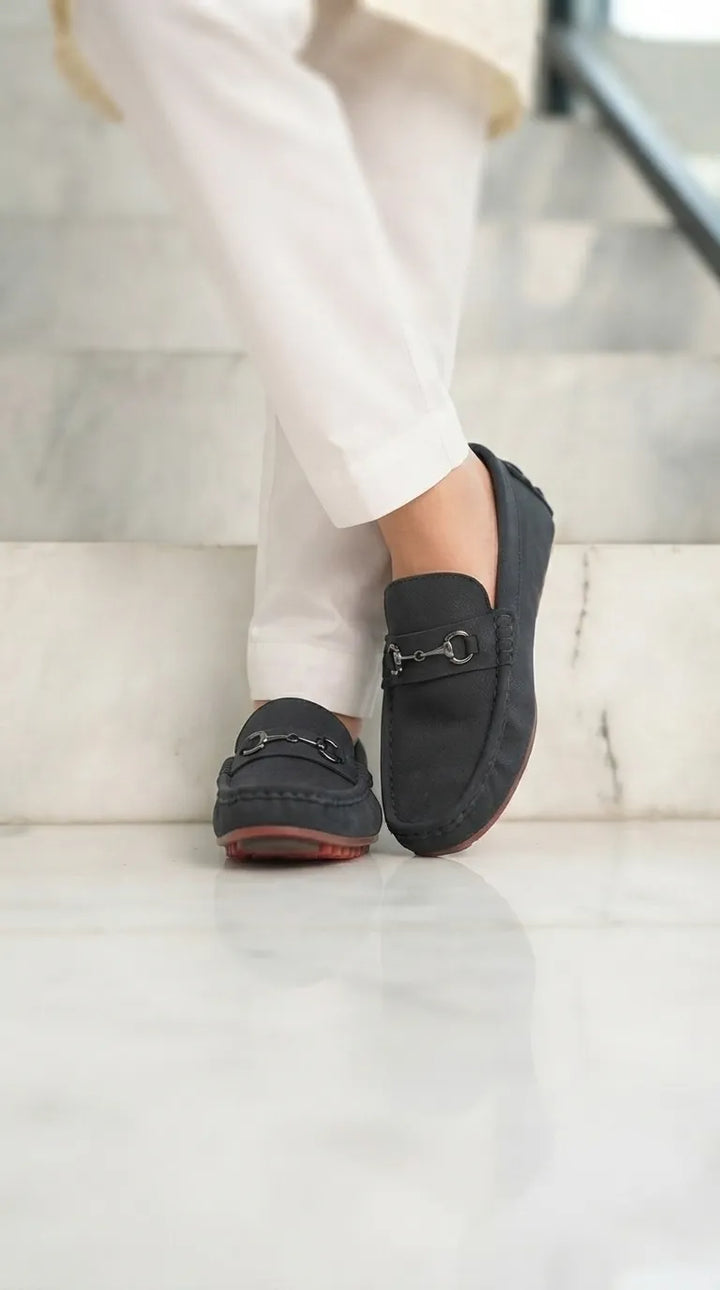 Boys Black Formal Moccasin KD8512