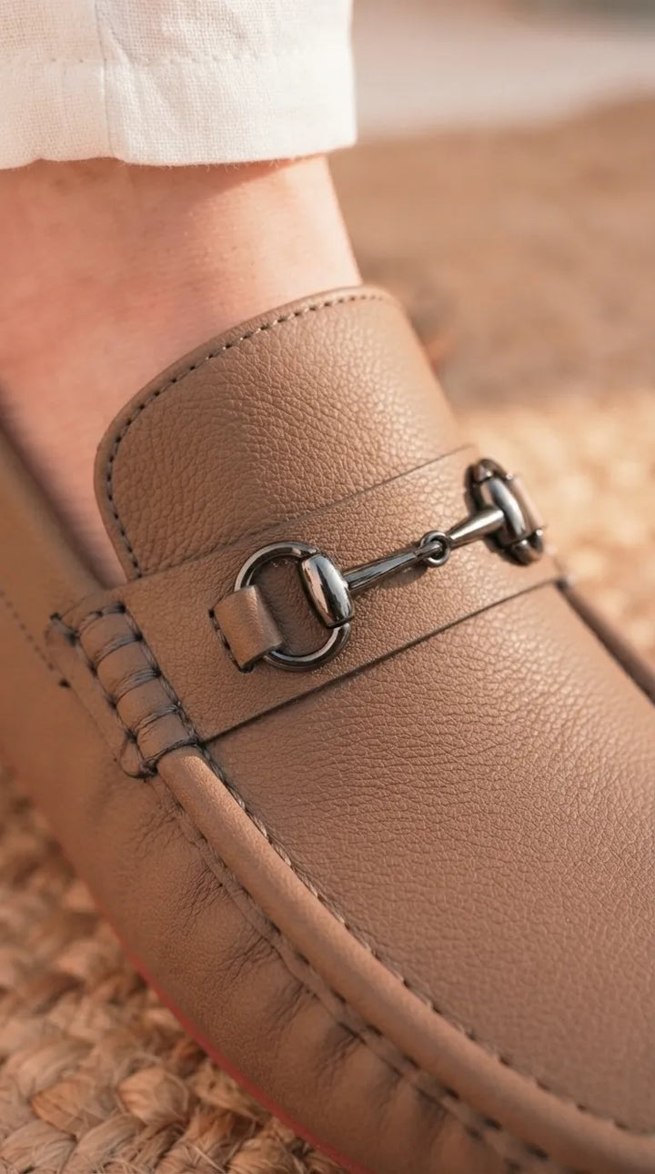Boys Tan Formal Moccasin KD8512