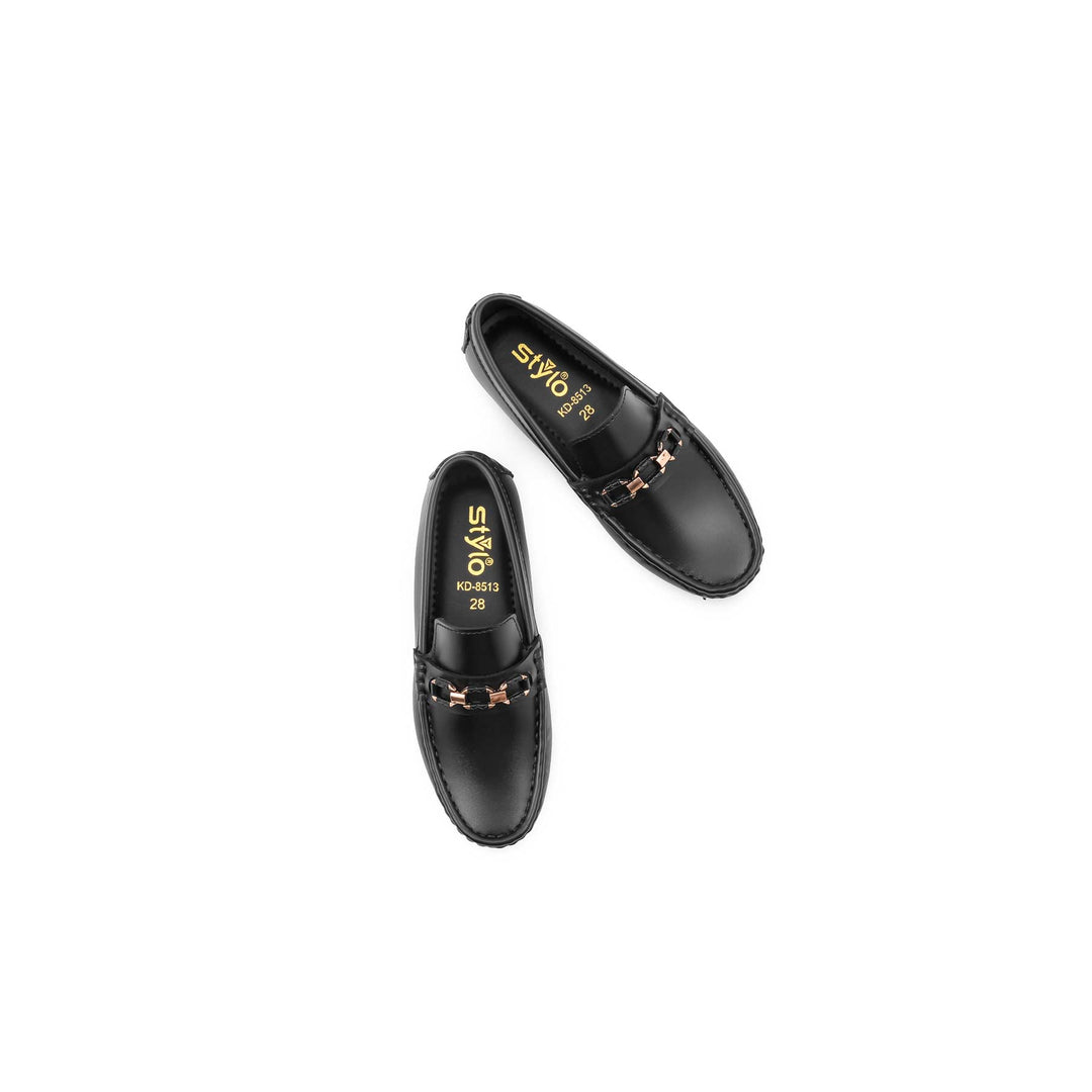Boys Black Formal Moccasin KD8513