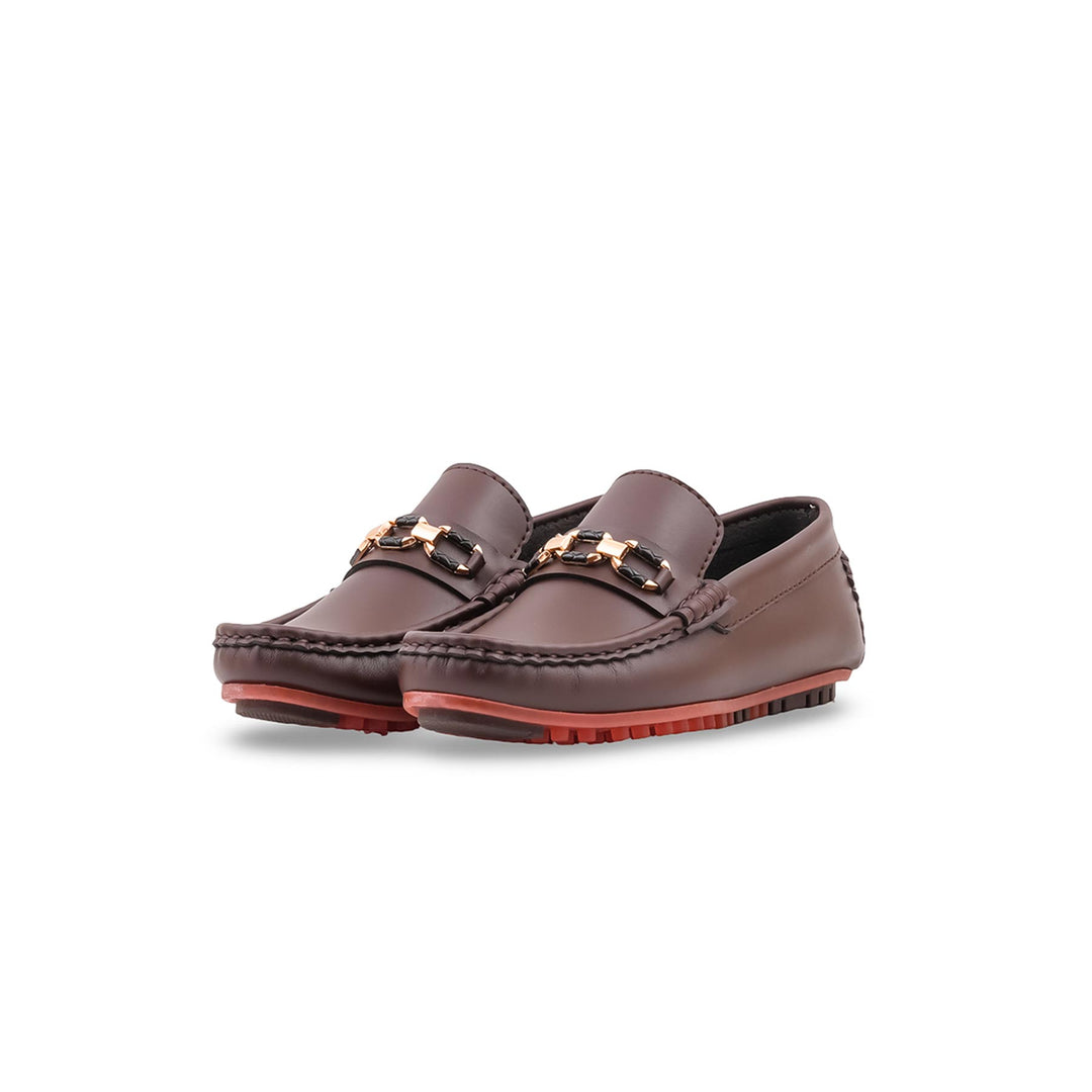 Boys Brown Formal Moccasin KD8513